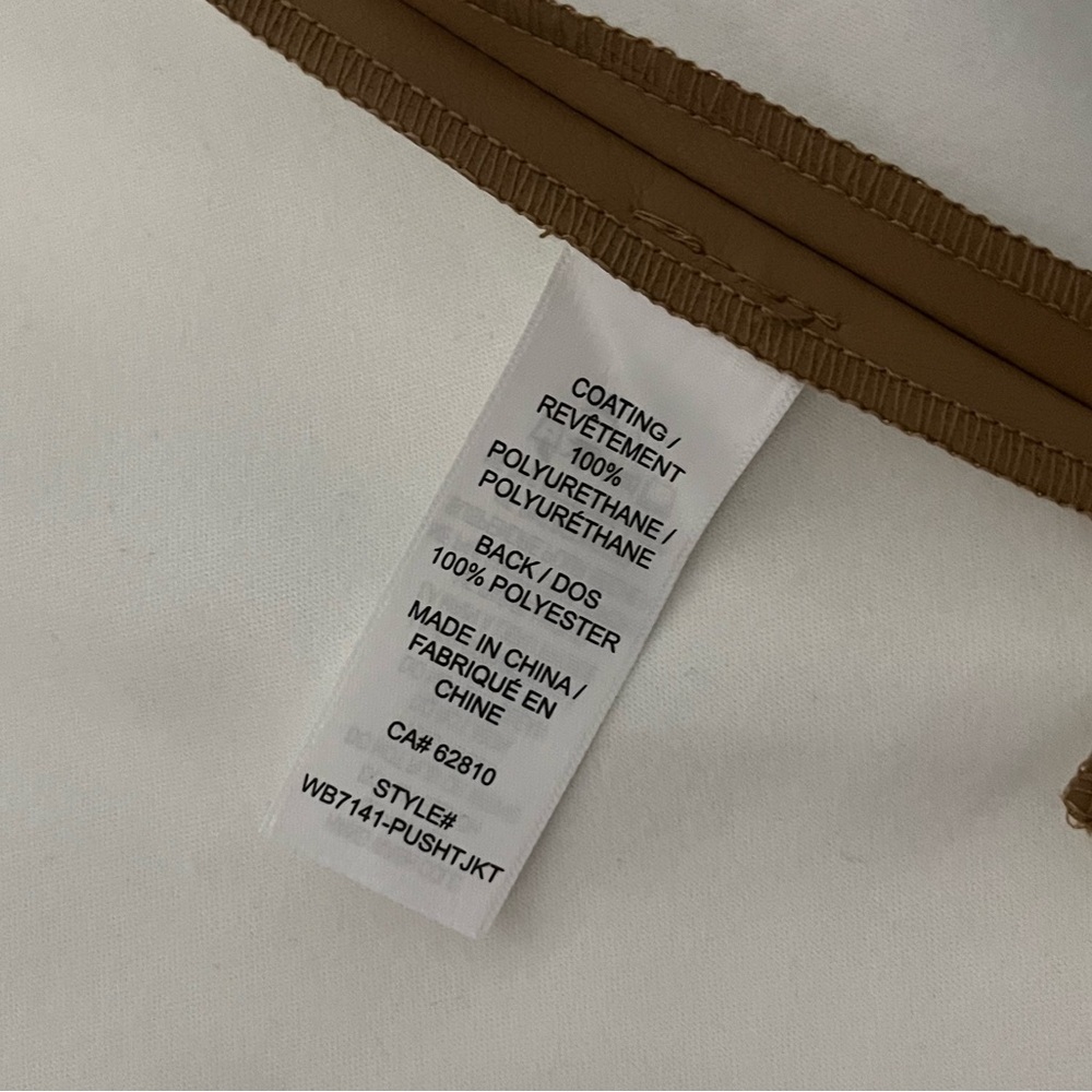 3/25$ (Mix)Ricki’s Faux Leather Jacket, Tan, Size M - Picture 6 of 15